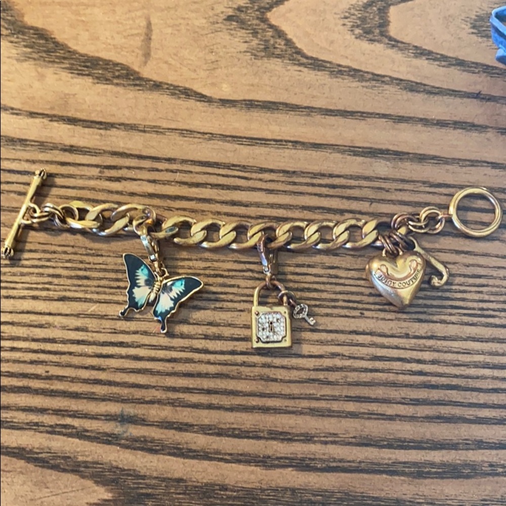 Classic Juicy Couture Charm Bracelet with 2 Charms